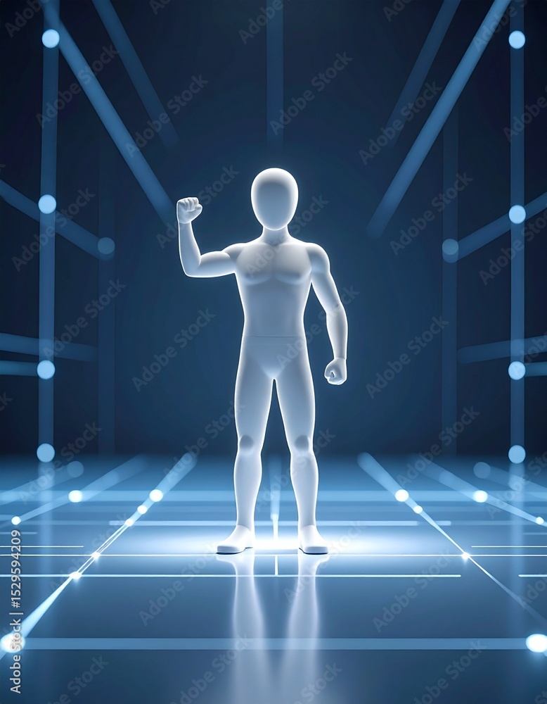Fototapeta premium Stickman Feeling Determined
