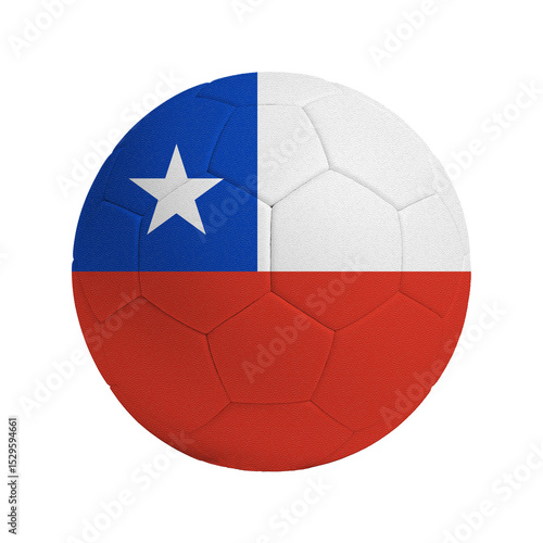 Free Download Soccer ball with flag of Chile - GFXLoad