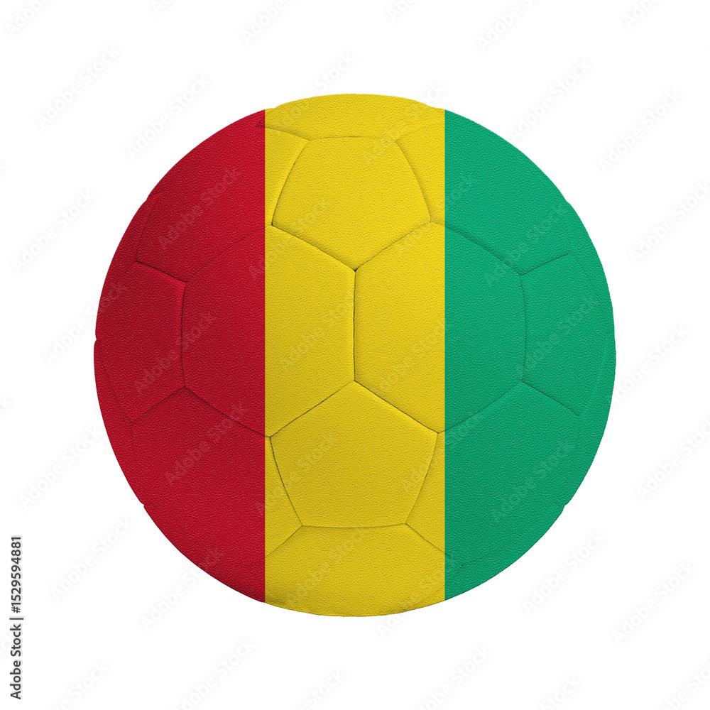 Fototapeta premium Soccer ball with flag of Guinea
