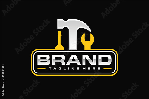 handyman equipment emblem logo