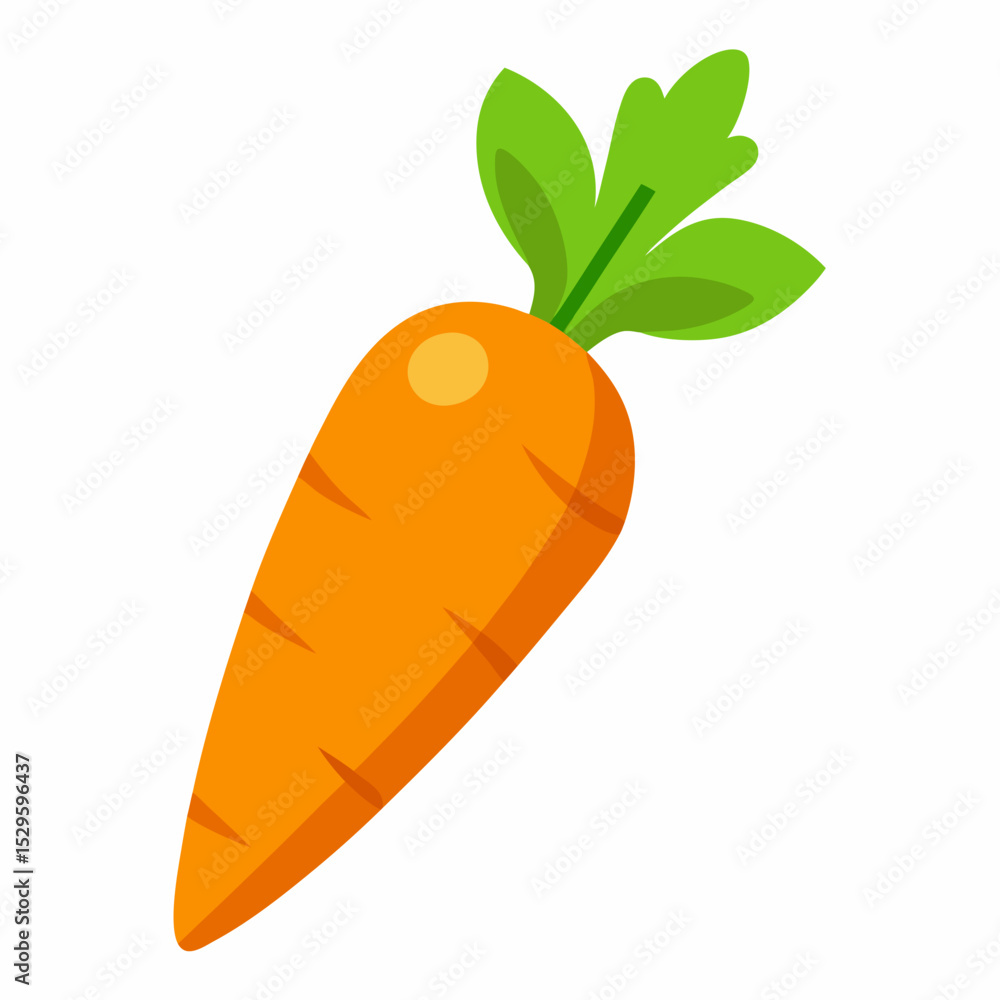 Simple Carrot Vector on White Background Simple Carrot Vector on White Background