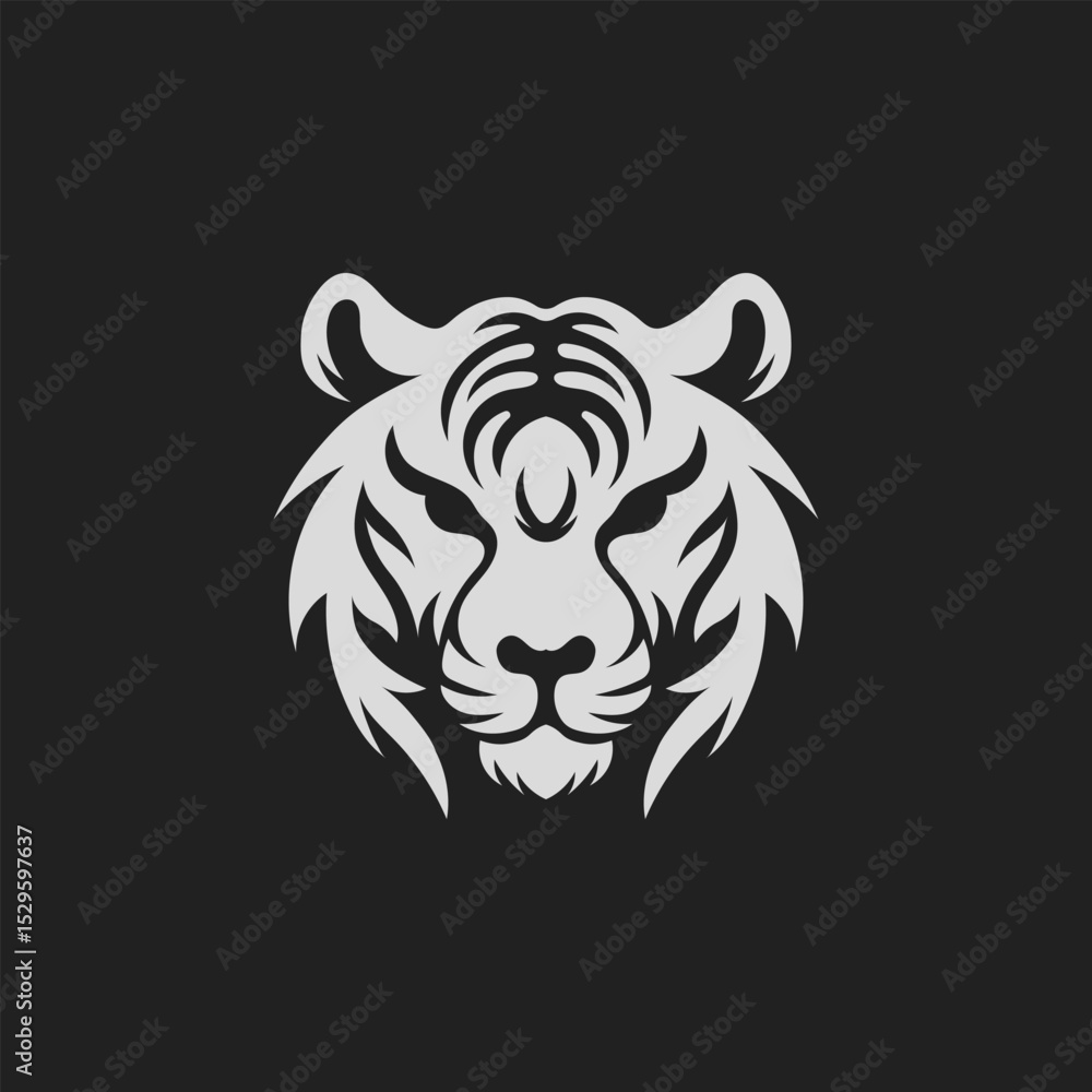 Majestic tiger head vector logo Majestic tiger head vector logo