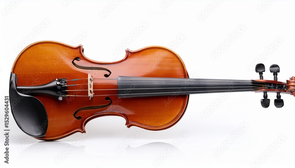 Fototapeta premium classical violin isolated on a white background