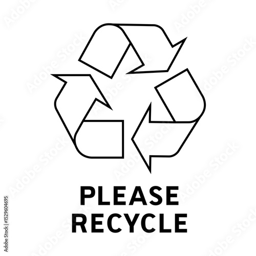 PLEASE RECYCLE VECTOR ICON