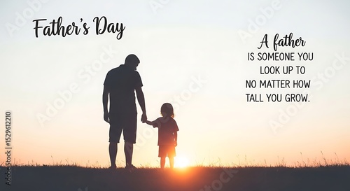 happy fathers day card silhouette