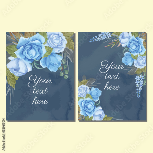 elegant Floral celebration invitation card set