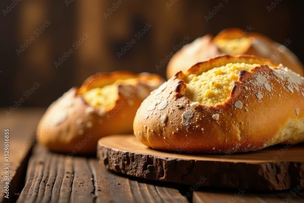 Artisan loaves, warm textures, wooden backdrop , pastry, delicious Artisan loaves, warm textures, wooden backdrop , pastry, delicious