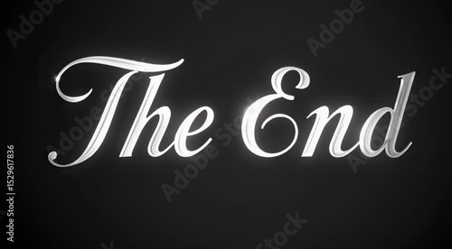 Elegant Silver The End Screen Title Card for Filmmaking Projects