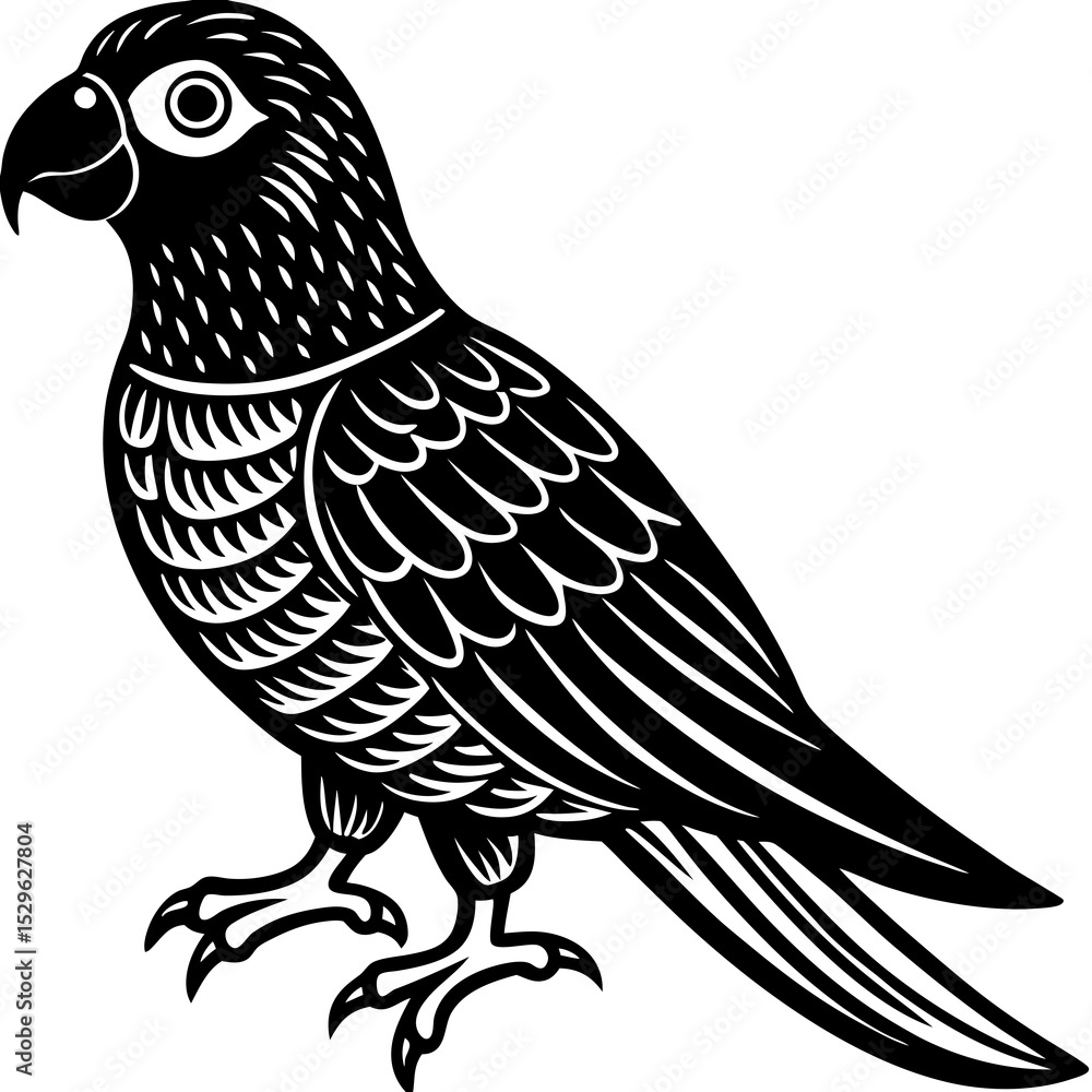 Fototapeta premium Parrot Bird Animal Tracing Activity Drawing