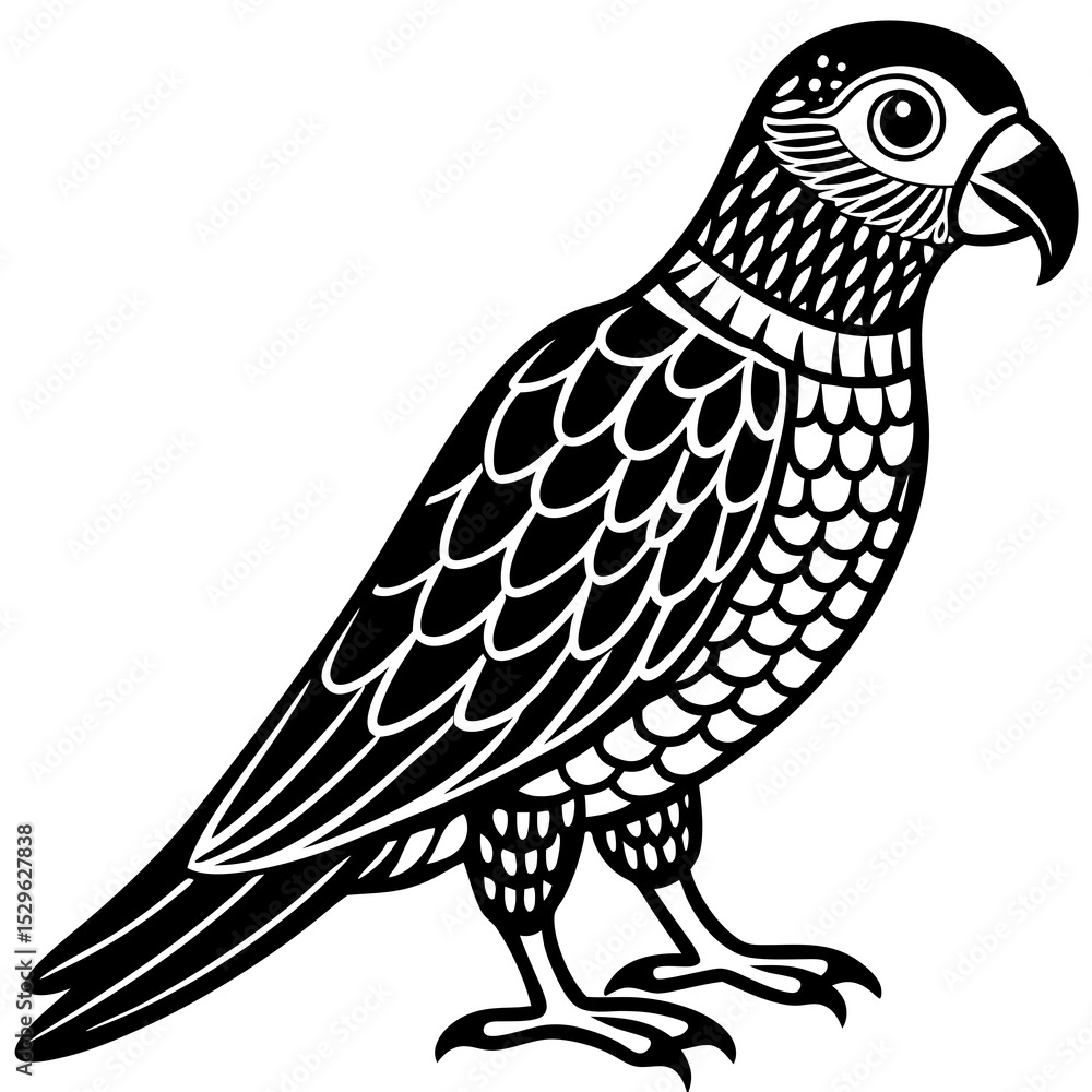 Fototapeta premium Parrot Bird Animal Tracing Activity Drawing