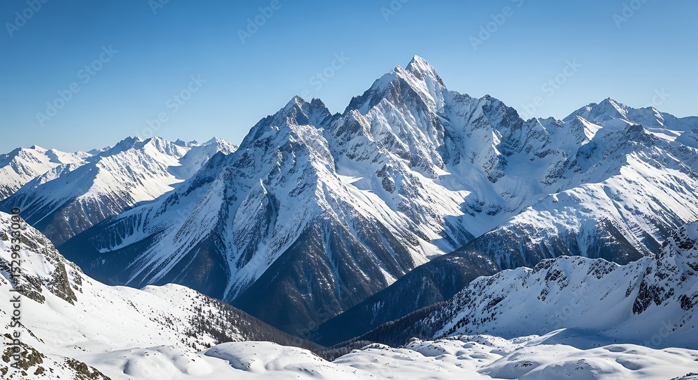 Obraz premium snow covered mountains in winter