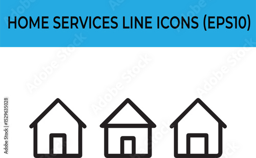 Flat Home Maintenance Icons – EPS10 Vector