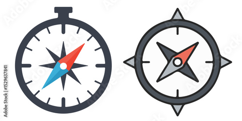compas travel and tourism icons. Perfect for use in travel websites, apps, infographics, promotional materials and travel agencies. Editable strokes, clean and modern design.