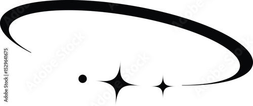 Y2k star sparkle bling abstract tattoo shapes. Simple minimal geometric signs in retro 2000s style.