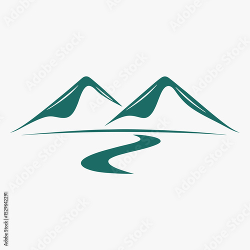 Outdoor Adventure Symbol Vector  Eco Tourism Mountain Logo.