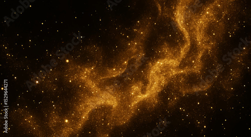Dark blue outer space with bright, starry galaxies and a deep cosmic nebula light