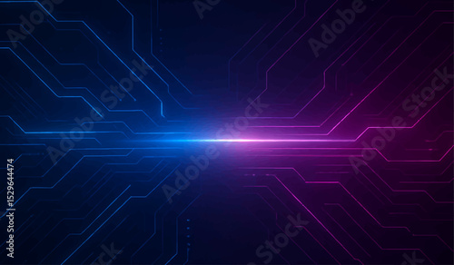 Abstract blue circuit board design featuring intricate computer technology and electronic components