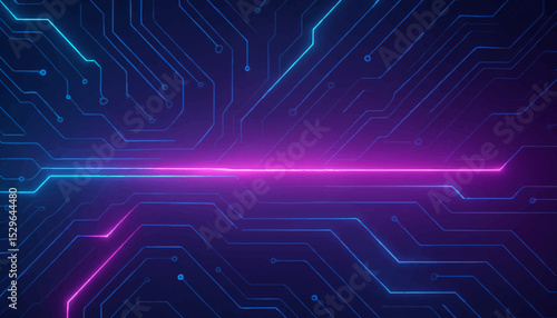 Abstract blue circuit board design featuring intricate computer technology and electronic components