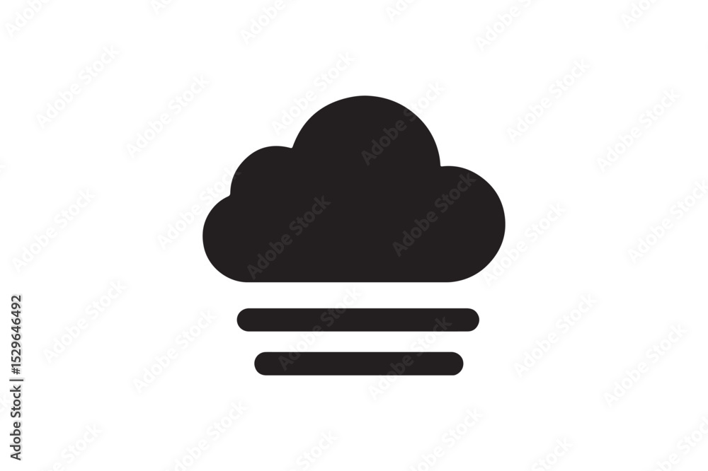 Air pollution icon silhouette vector with white background Air pollution icon silhouette vector with white background