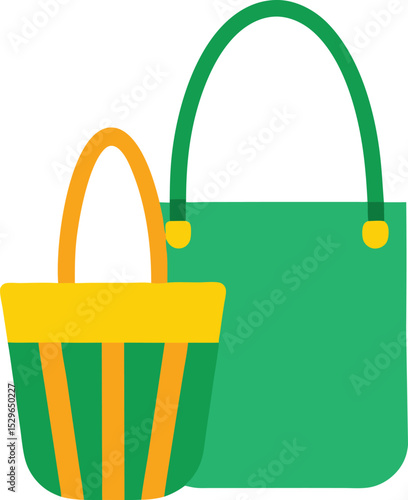 Woman hand bag vector art illustration