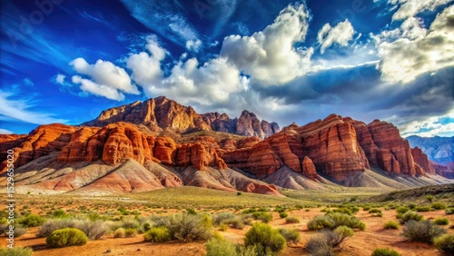 Red Rock Canyon Food Photography: Stunning Blue Sky Culinary Scene