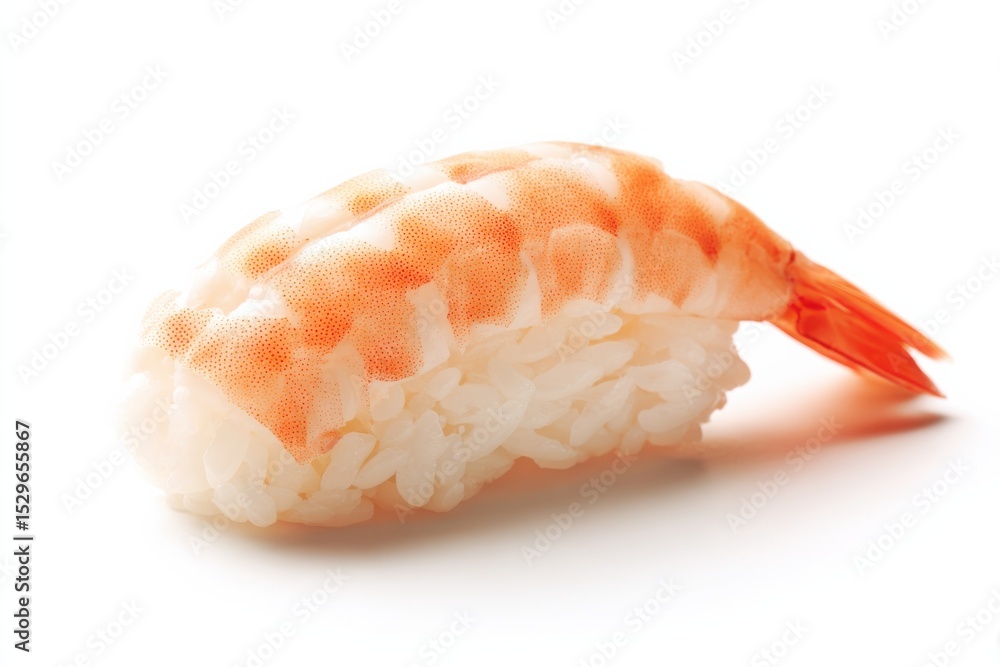 Delicious Shrimp Nigiri Sushi on White Background, Representing Japanese Cuisine and Culinary Delights for Food Blogs and Restaurant Menus : Generative AI Delicious Shrimp Nigiri Sushi on White Background, Representing Japanese Cuisine and Culinary Delights for Food Blogs and Restaurant Menus : Generative AI