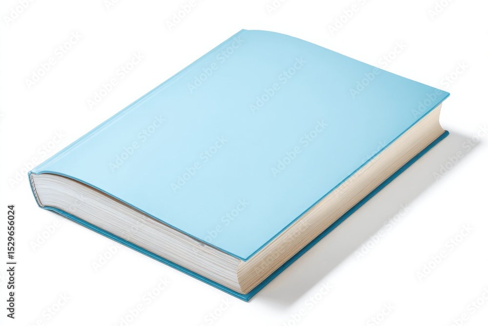 Light Blue Hardback Book on White Background, Ideal for Education and Self Improvement Concepts With Space for Creative Storytelling : Generative AI Light Blue Hardback Book on White Background, Ideal for Education and Self Improvement Concepts With Space for Creative Storytelling : Generative AI