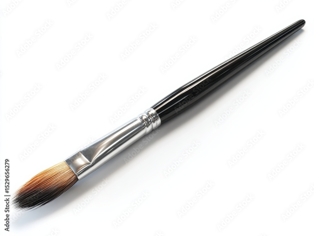 Paint Brush on White Background in Studio Shot, Illustrating Creative Expression and Artistic Skill for Arts and Crafts Projects, and Educational Materials : Generative AI Paint Brush on White Background in Studio Shot, Illustrating Creative Expression and Artistic Skill for Arts and Crafts Projects, and Educational Materials : Generative AI