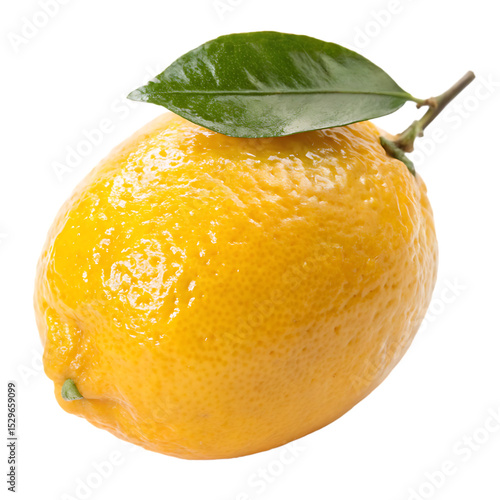 A meyer lemon isolated on a transparent background