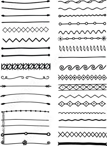 Underline Vector Set – Hand-drawn & Decorative Styles

