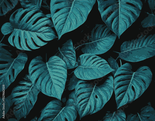 fondo patron hojas tropicales