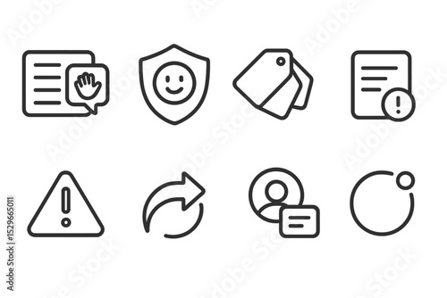 Line Style Forum Icons. Line style icons of forums: welcome post icon, community badge, tag cloud icon, topic guidelines icon,