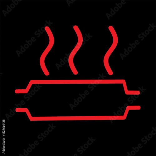 catalytic converter warning indicator for overheating useful for automotive designs.eps