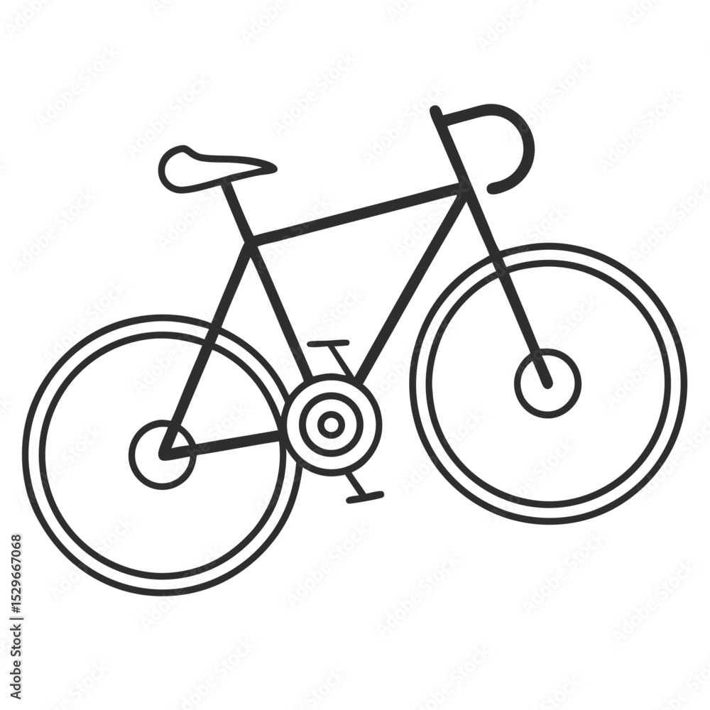 Isolated white background bicycle icon vector illustration perfect for sport, travel, or vintage design
