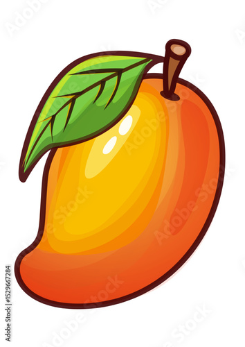 Illustration of a beautiful mango