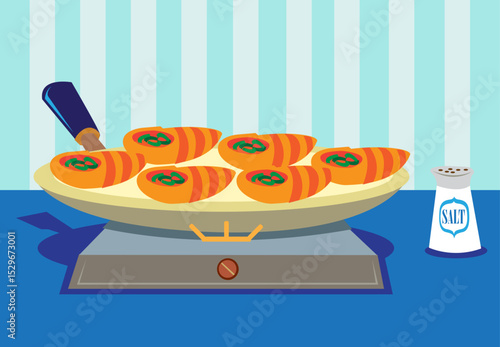 French Culinary cuisine using Snail or escargot as appetizer 