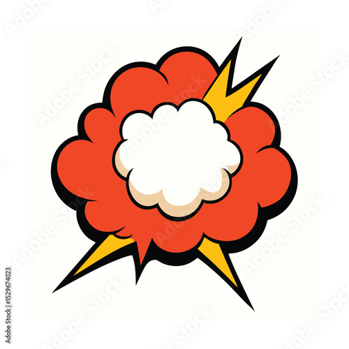 Comic Smoke Blast with Bold Clean Outlines