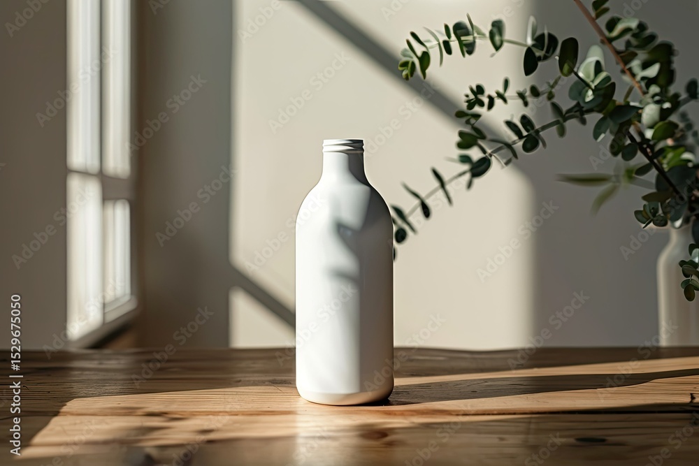 High Definition Image of a White Bottle Sitting on Top of a Table High Definition Image of a White Bottle Sitting on Top of a Table