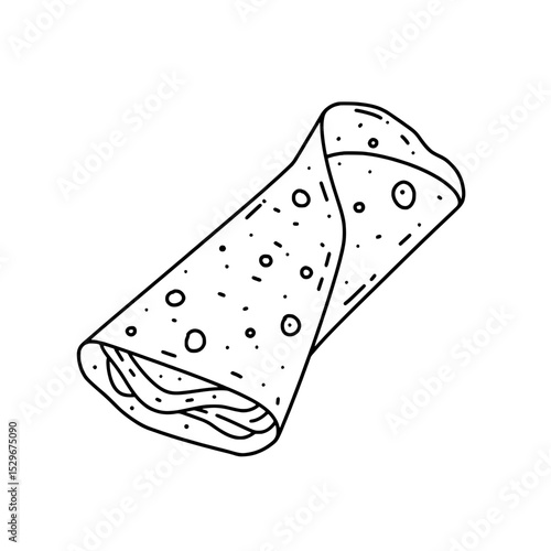 Icon of lavash, representing concepts of traditional bread and culinary art