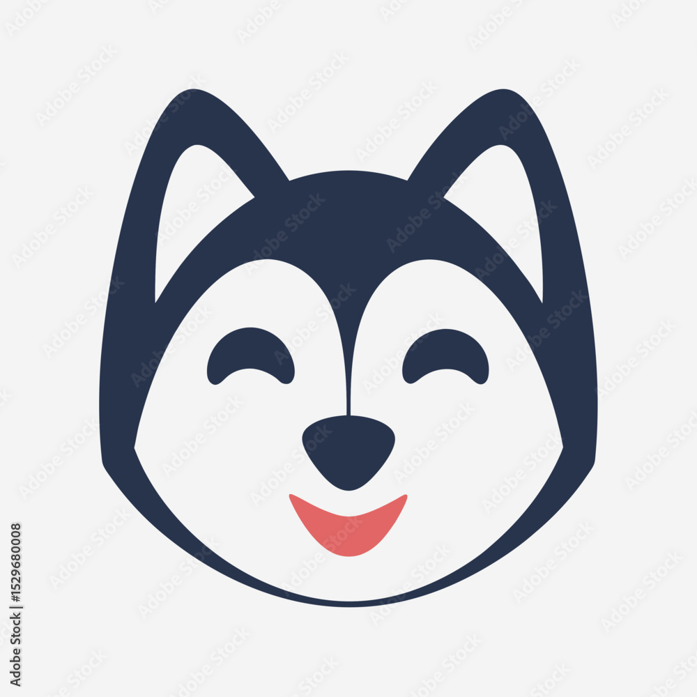 Minimal Husky Dog Logo Vector. Minimal Husky Dog Logo Vector.