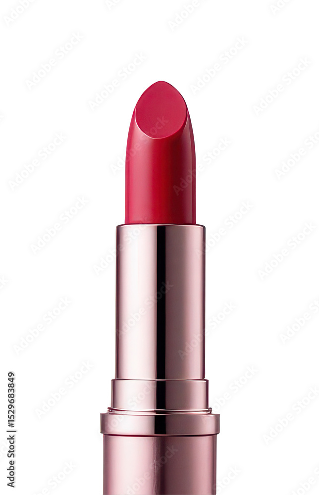 single bold lipstick stick on a white background, in a glossy style, with shiny surfaces, soft reflection, bright studio light, high resolution single bold lipstick stick on a white background, in a glossy style, with shiny surfaces, soft reflection, bright studio light, high resolution
