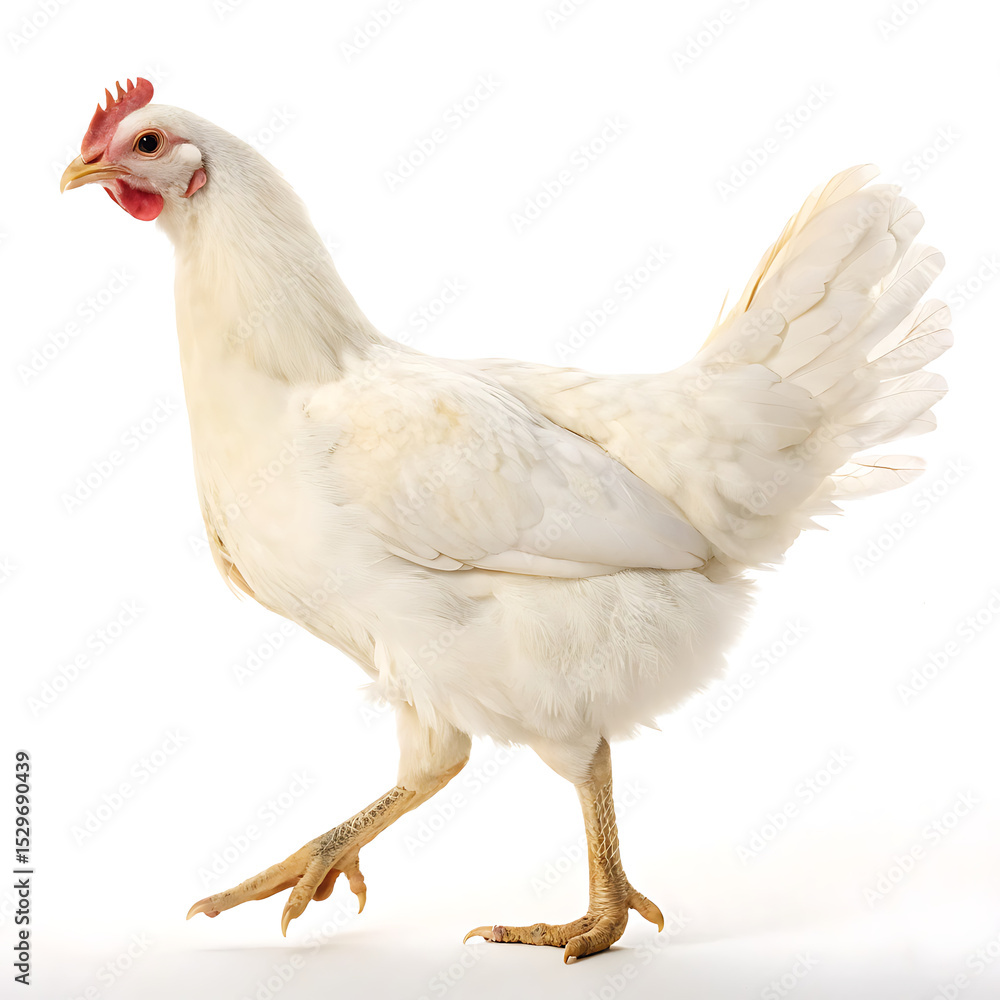 Fototapeta premium chicken on white background
