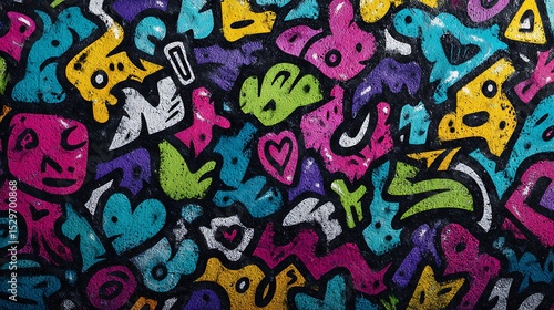 Wallpaper Mural graffiti wall abstract background, Generative Ai not real photo, idea for artistic pop art background backdrop . Torontodigital.ca
