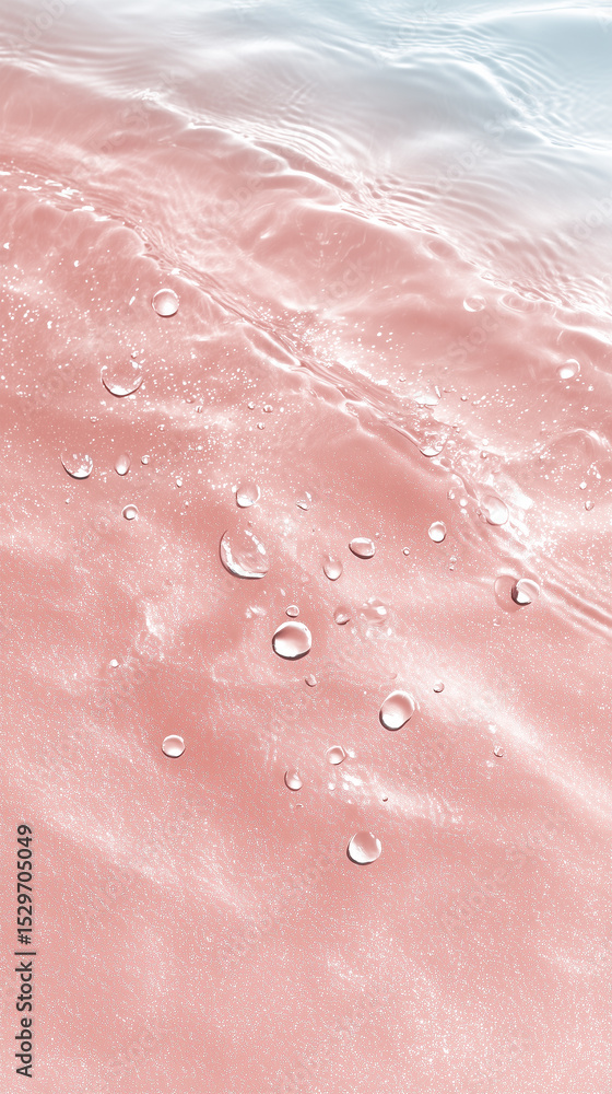 Fototapeta premium An ethereal capture of water ripples and delicate bubbles, offering a minimalist and abstract interpretation of liquid elegance, with a soothing gradient.