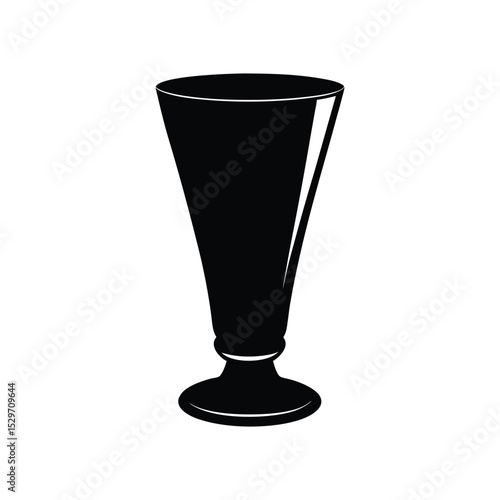 glass vase isolated on white