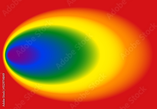 Elipse con la bandera LGTBI. Dia del orgullo