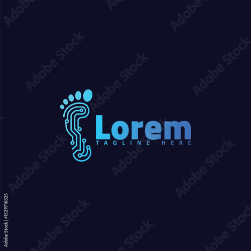 podiatrist logo tech
