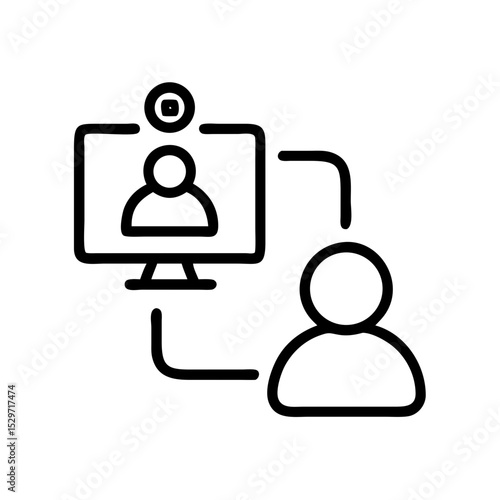 Online Therapy Concept Showcasing Digital Connection Between Therapist and Client
