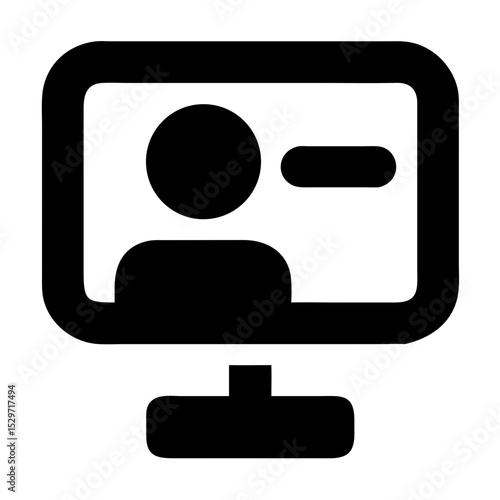 Online Therapy Virtual Interaction Presence Icon for Accessibility in Mental Health Services