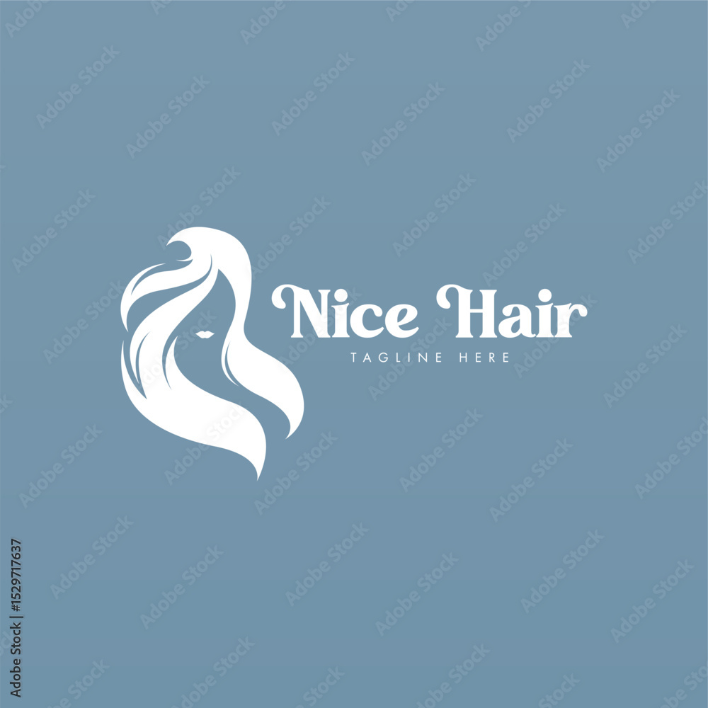 Obraz premium Women hair logo design concept